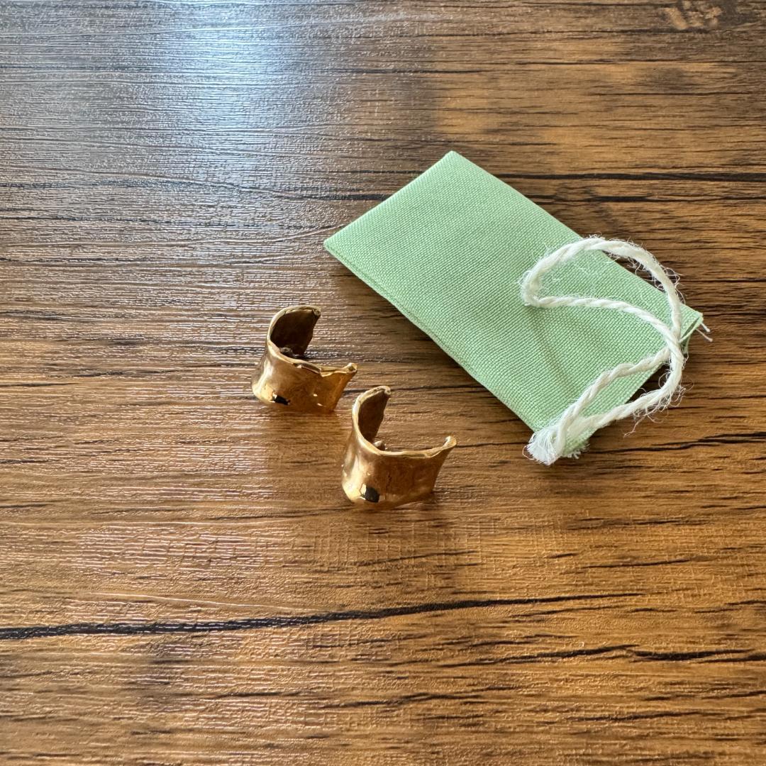 【美品】PLUIE／パスドス ヘアピアス（CHAMPAGNE）