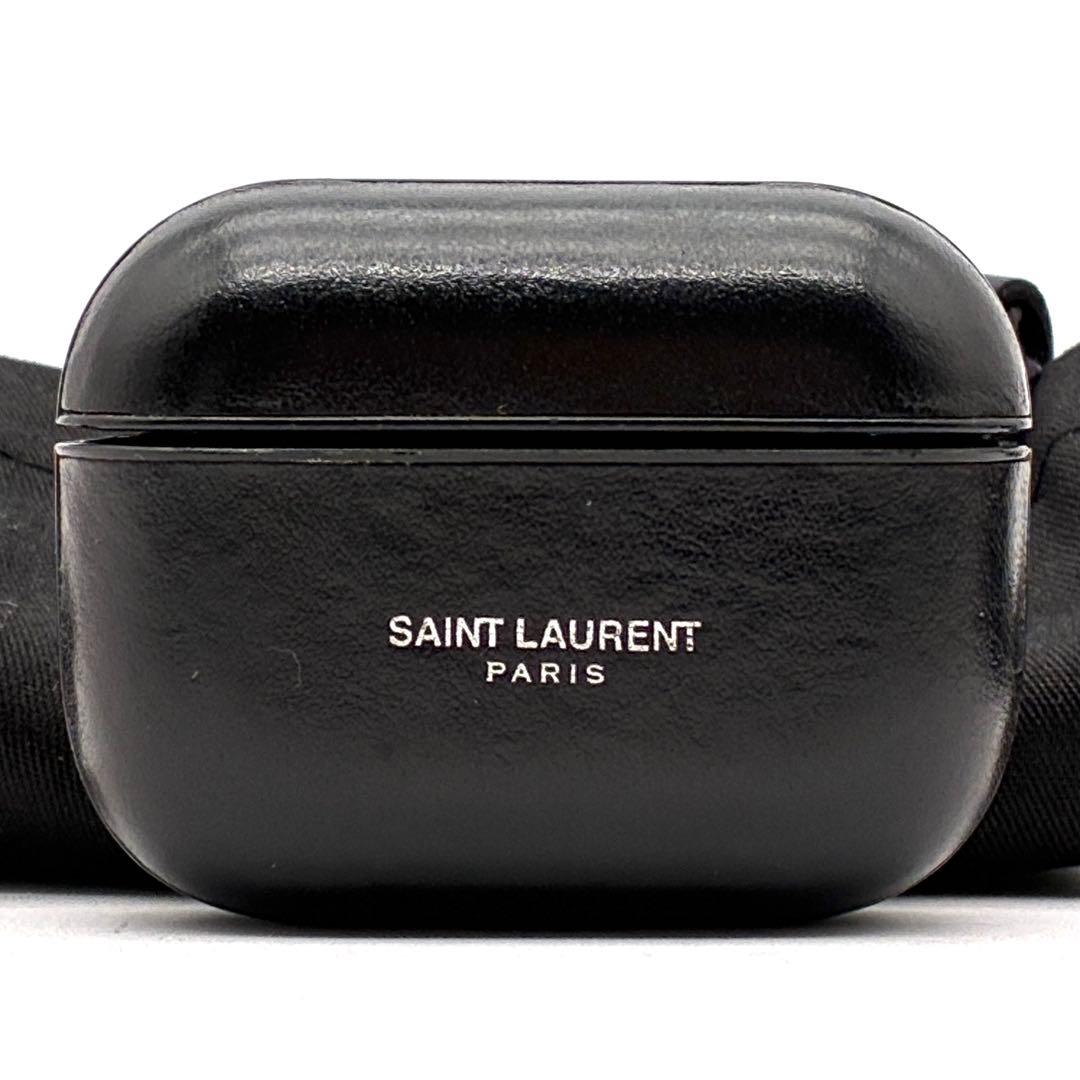 付属品完備・美品 サンローラン airpodspro ケース ロゴ ブラック