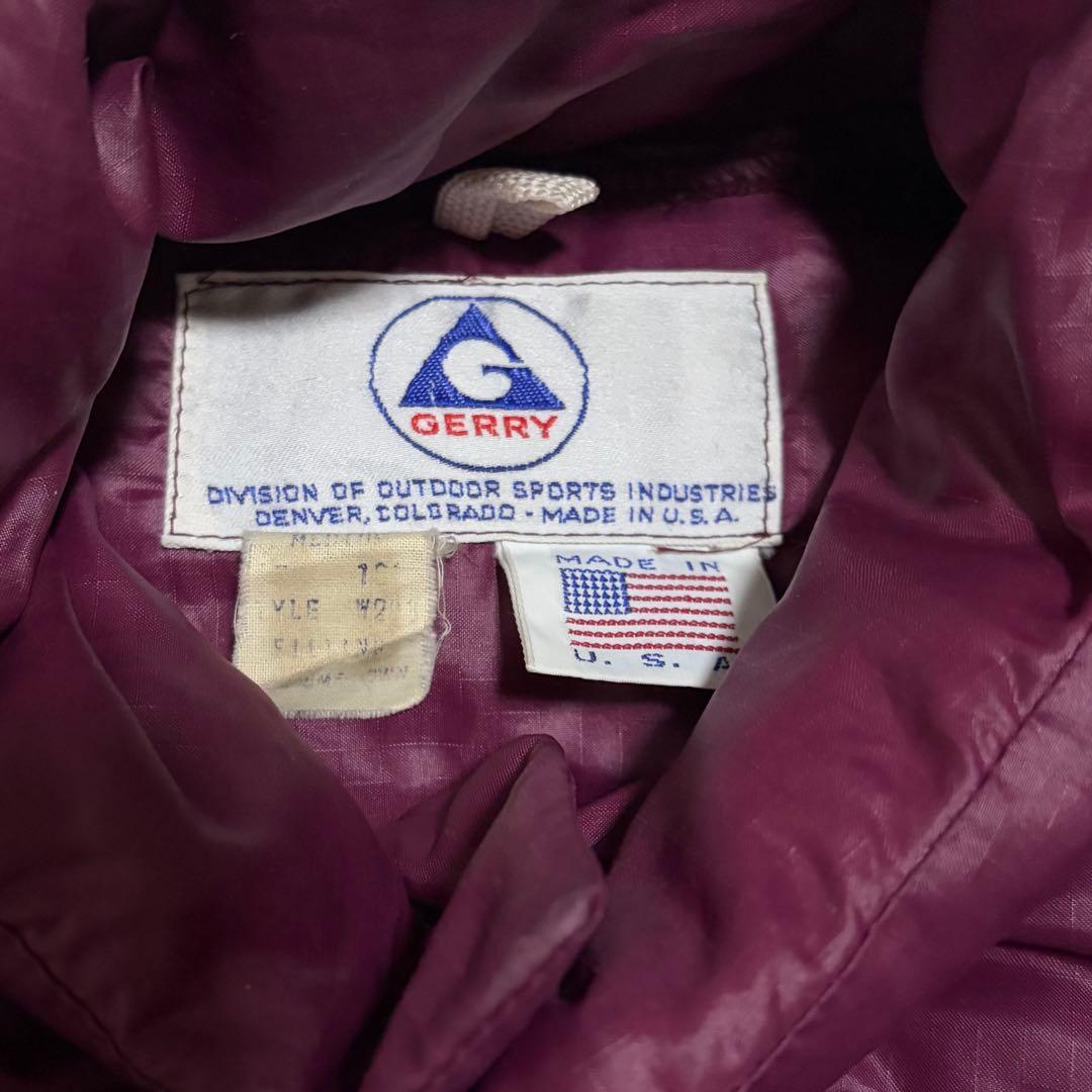希少 70s GERRY ダウンジャケット ラズベリー ジェリー
