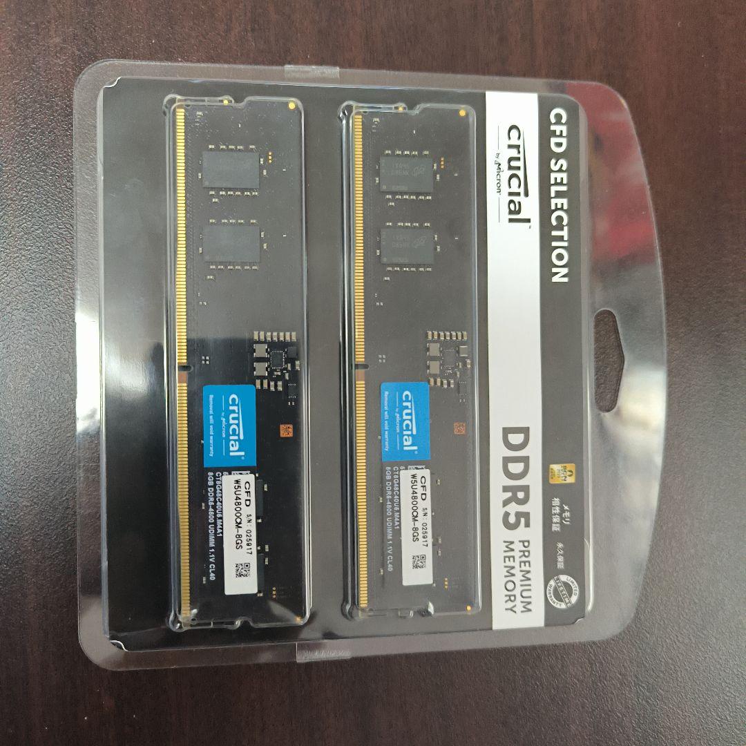 crucial DDR5 4800 8GB×2 16GB