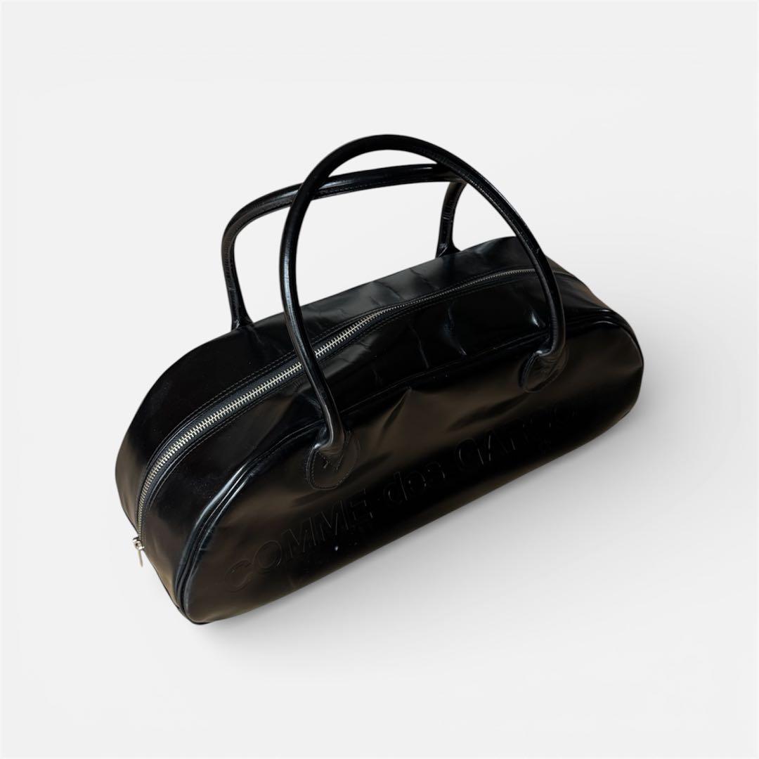 COMME des GARCONS レザー　エンボスロゴ　ハンドバッグ