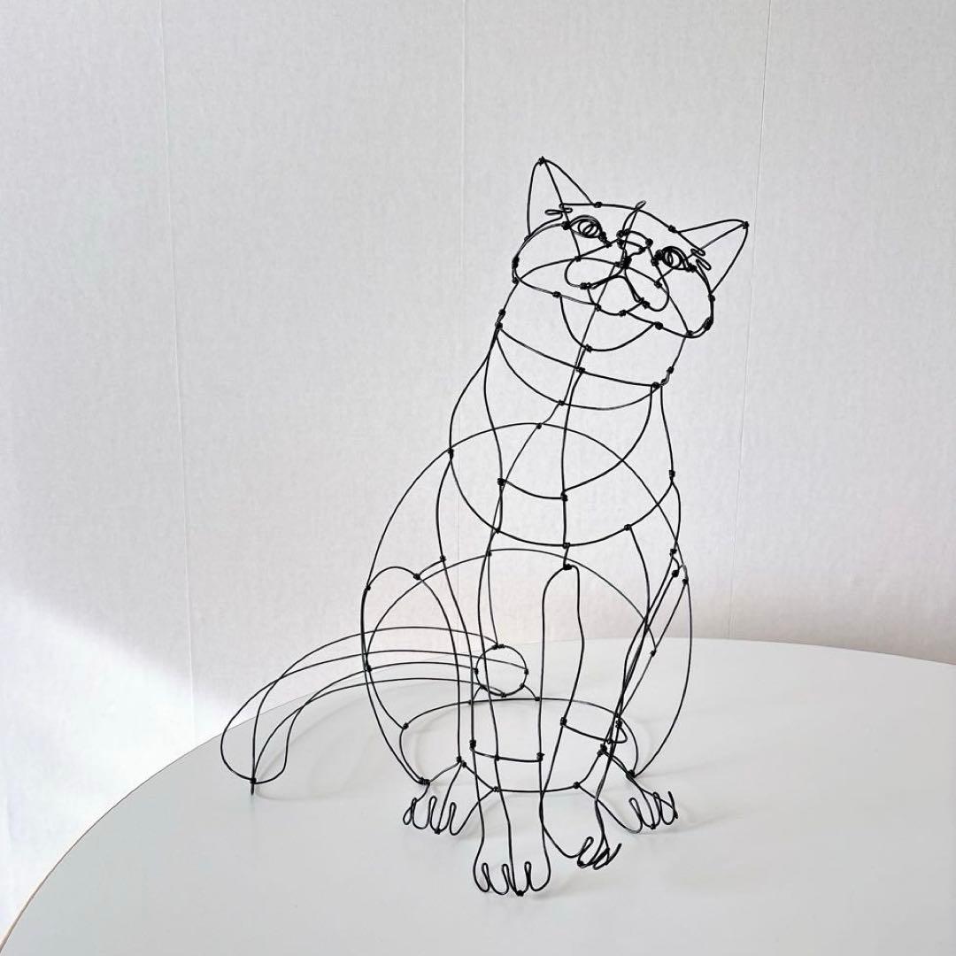 猫　ねこ　/ ワイヤーアート　ワイヤークラフト
