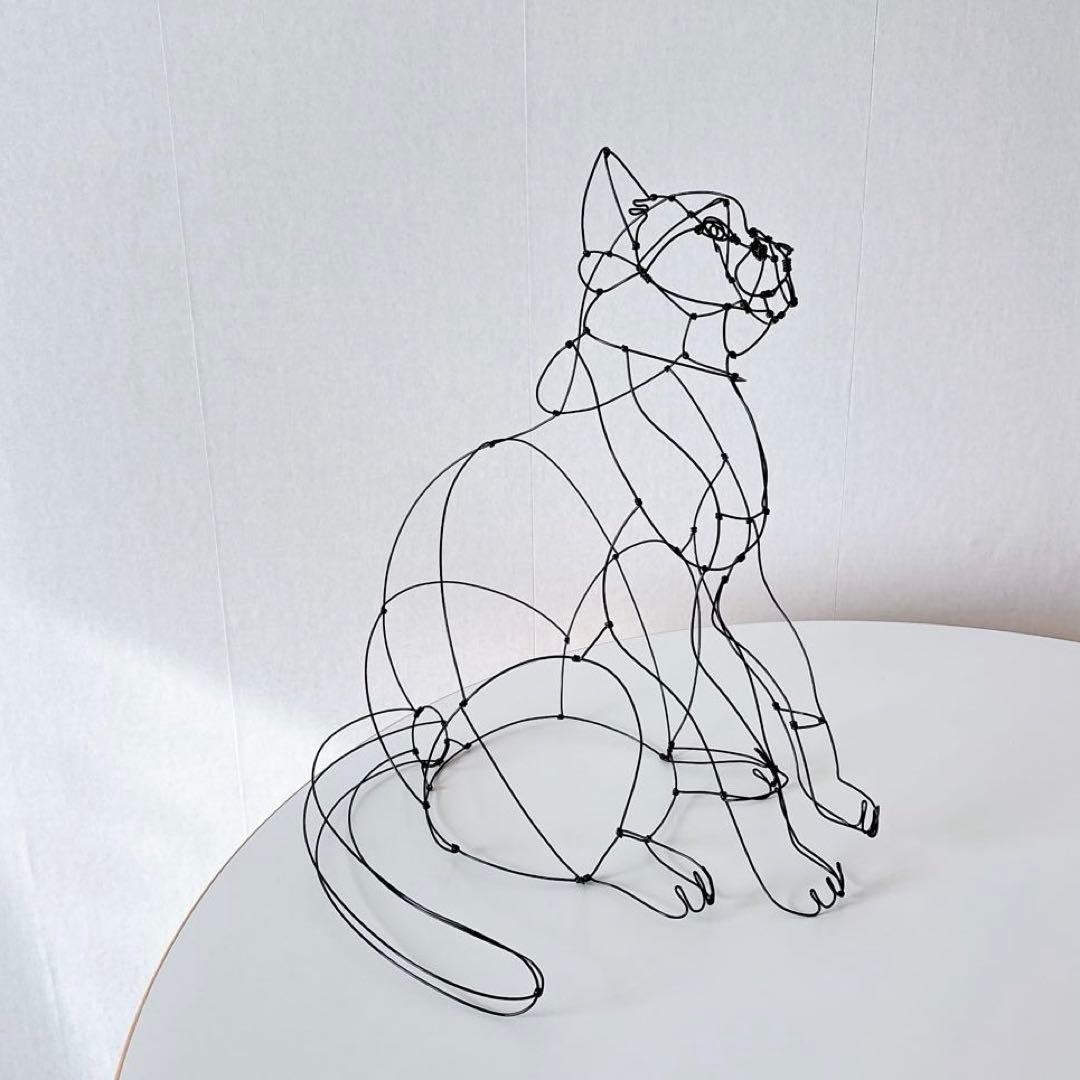 猫　ねこ　/ ワイヤーアート　ワイヤークラフト
