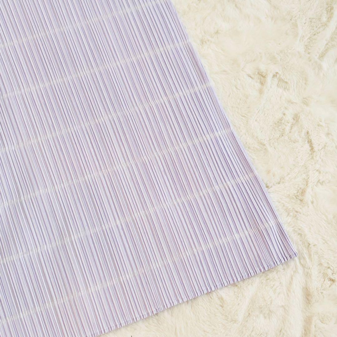 未使用❤️近年✨プリーツプリーズ ノースリーブ チュニック パープル春色