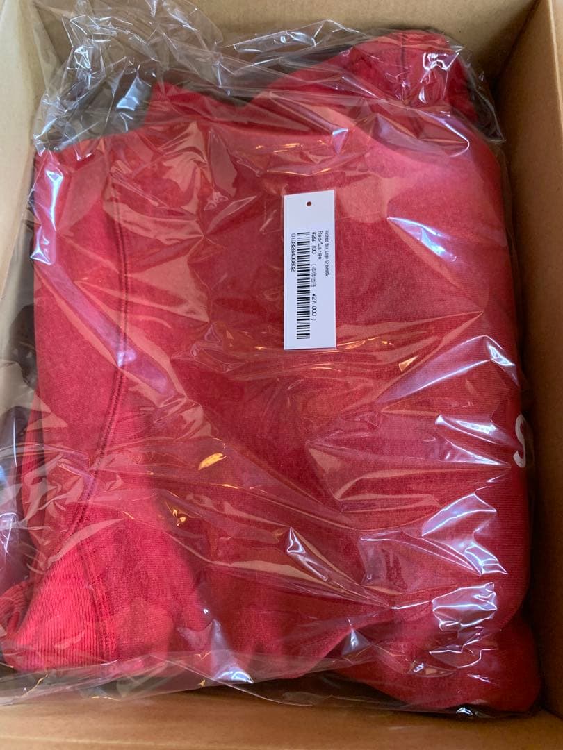 Supreme Washed Box Logo Crewneck 赤 Lサイズ