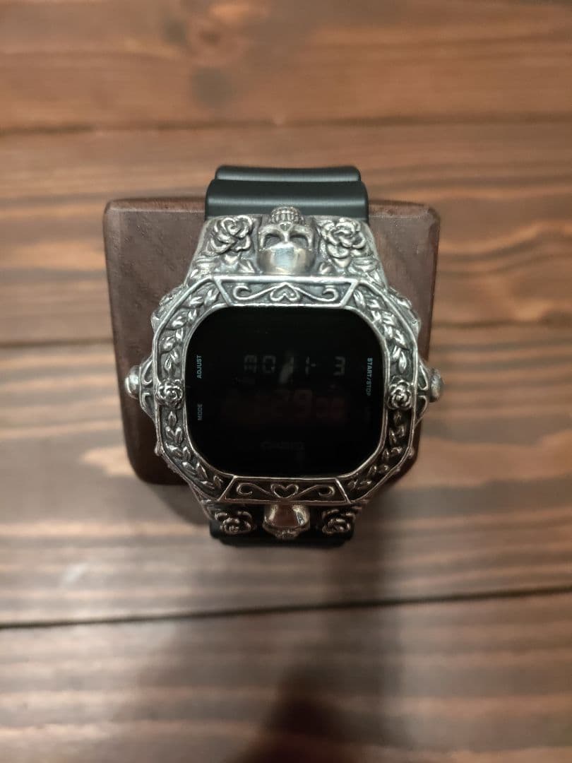 DW-5600BB silver925 シルバー ベゼル バイカー スカル 純銀