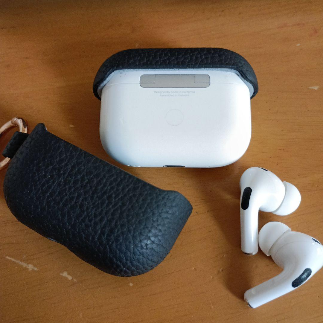 AirPods2？本体 ホワイト レザー?ケース付き