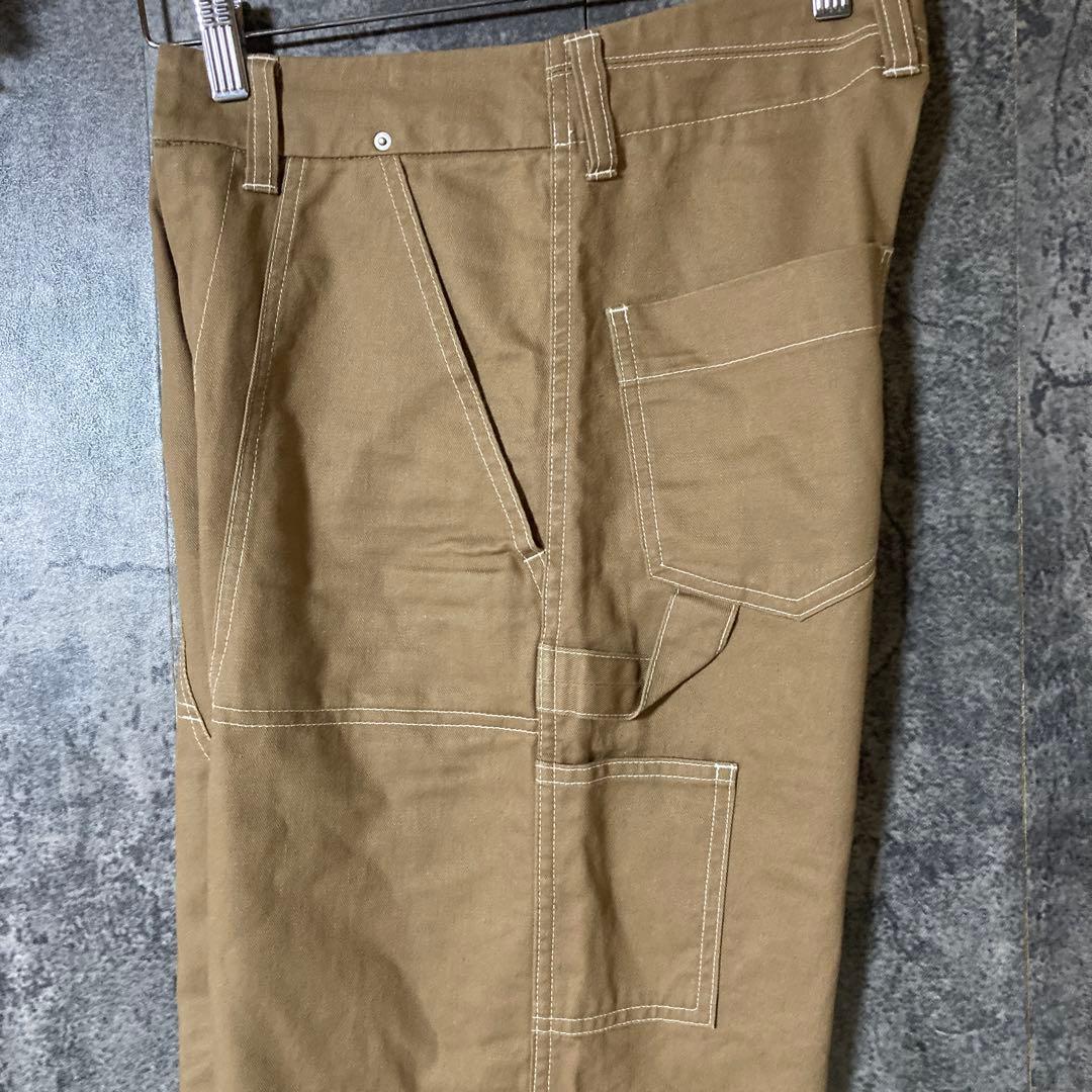 ユニオンランチ　リネンブレンド　ワイドペインターパンツ　ベージュ　レディースXS