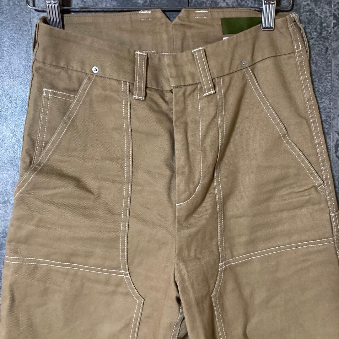 ユニオンランチ　リネンブレンド　ワイドペインターパンツ　ベージュ　レディースXS