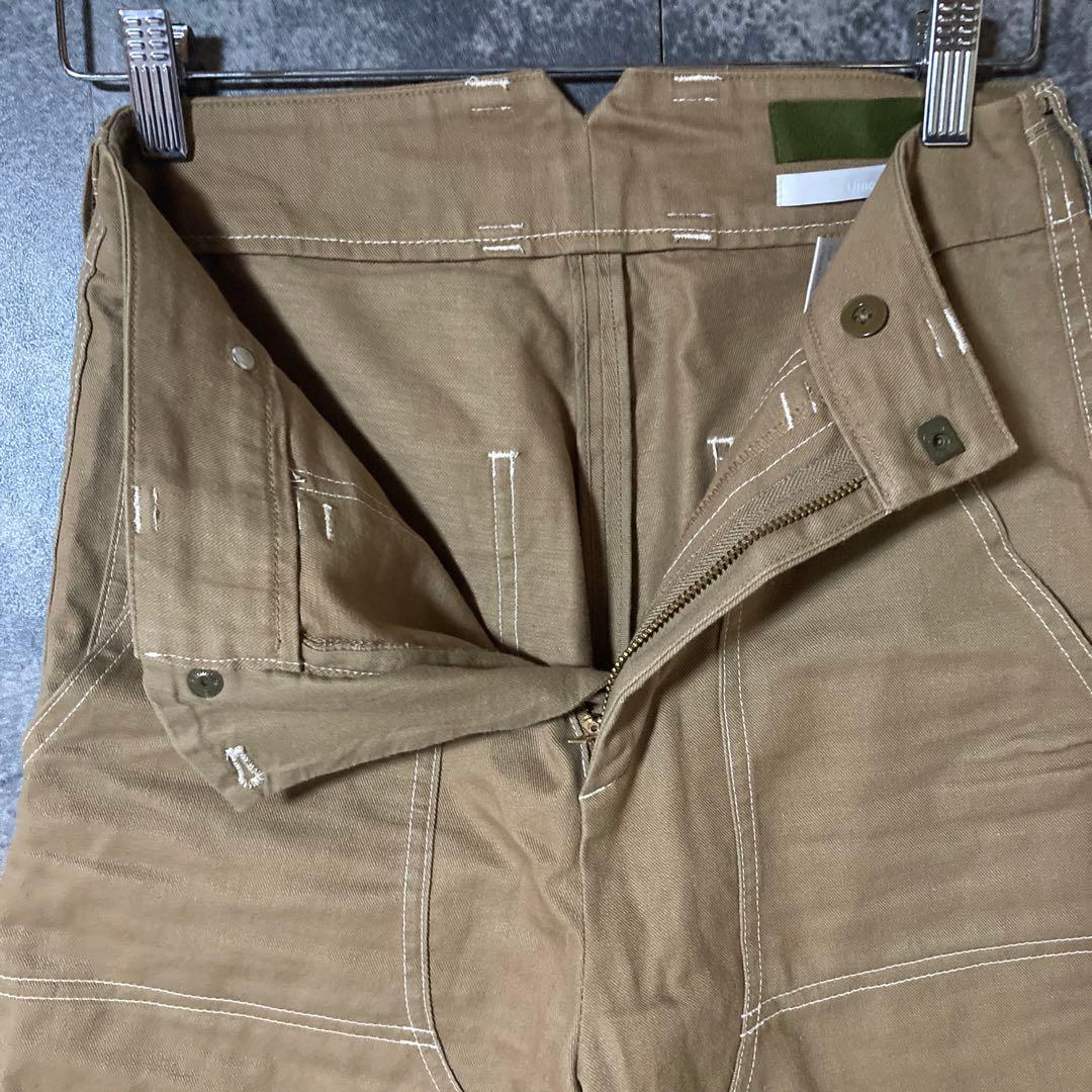 ユニオンランチ　リネンブレンド　ワイドペインターパンツ　ベージュ　レディースXS