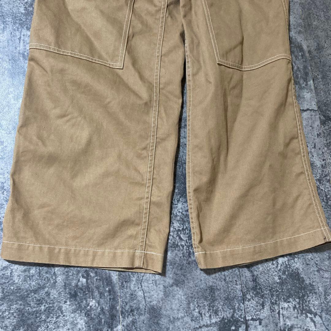 ユニオンランチ　リネンブレンド　ワイドペインターパンツ　ベージュ　レディースXS