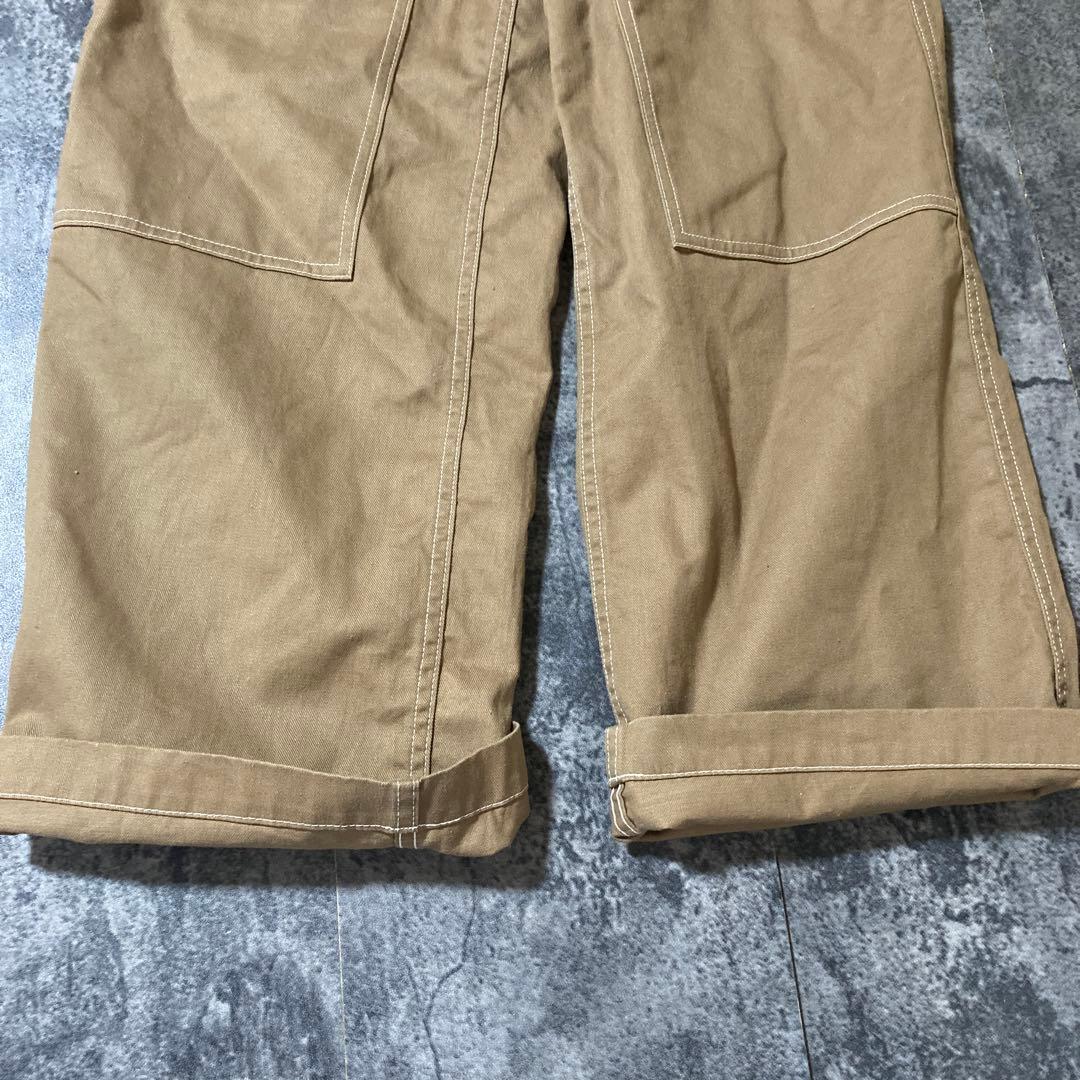 ユニオンランチ　リネンブレンド　ワイドペインターパンツ　ベージュ　レディースXS