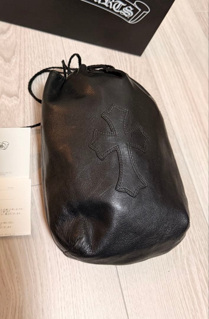 ★最安値★ クロムハーツ ドローストリングサック レザー巾着 ハンドバッグ