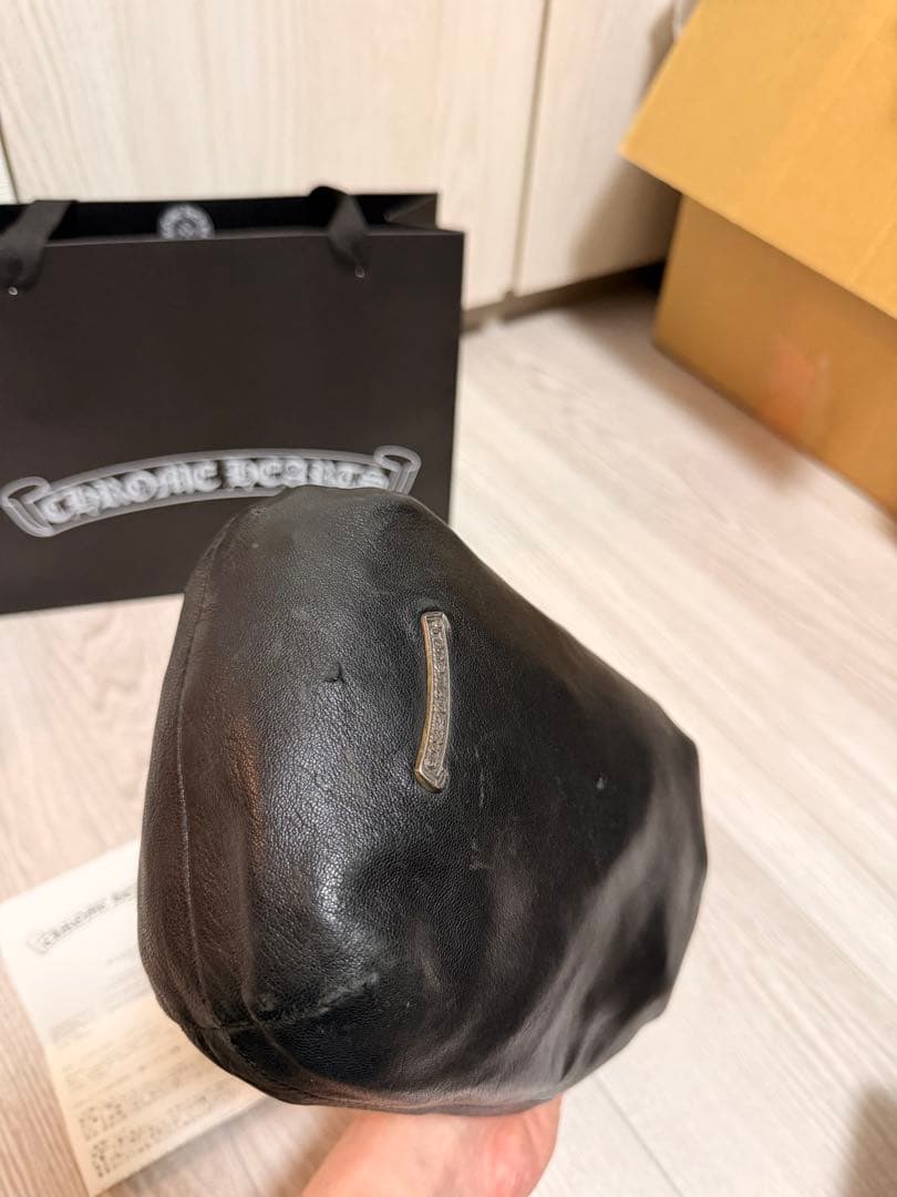 ★最安値★ クロムハーツ ドローストリングサック レザー巾着 ハンドバッグ