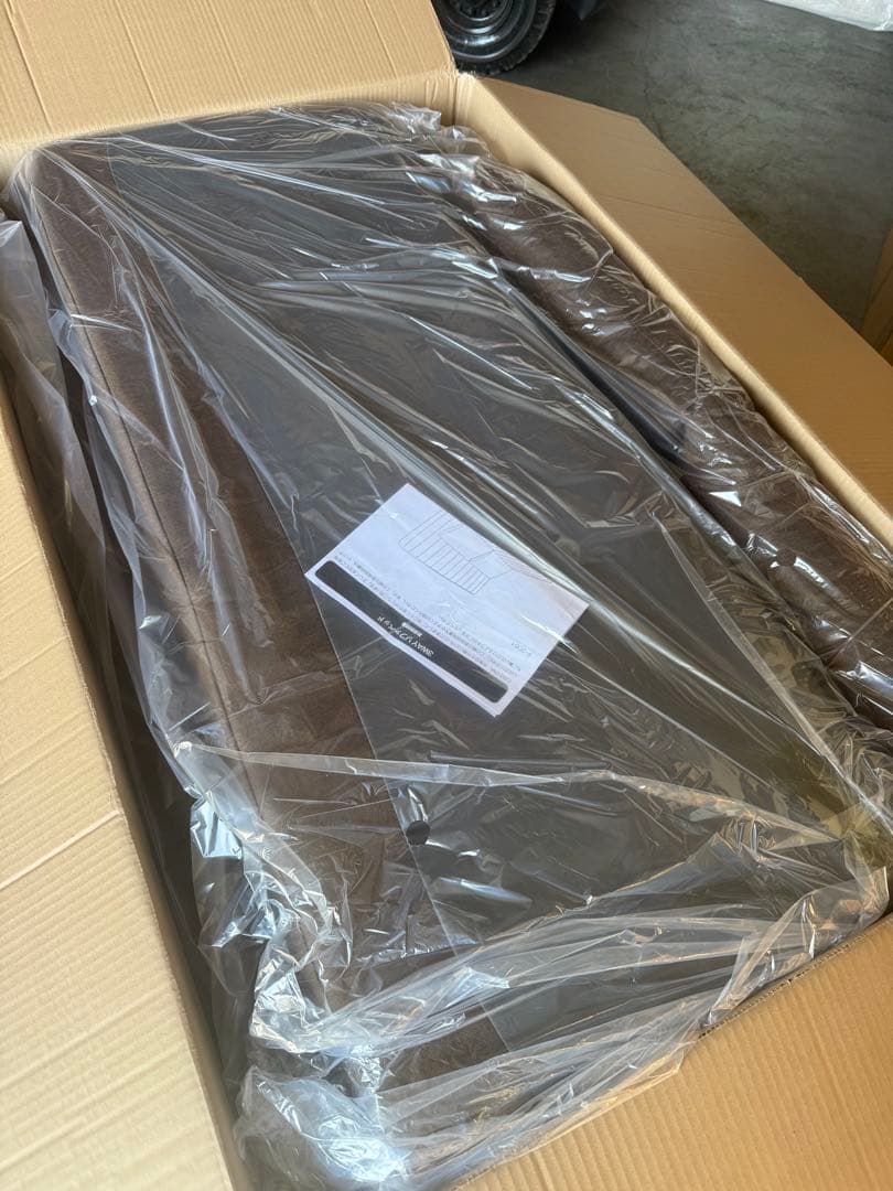 １点のみ　新品　３WAY　セミダブル　ソファベッド　２人掛け　２P　ブラウン