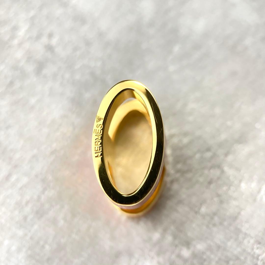 エルメス ポップアッシュ Hモチーフ ペンダントトップ オレンジ × ゴールド