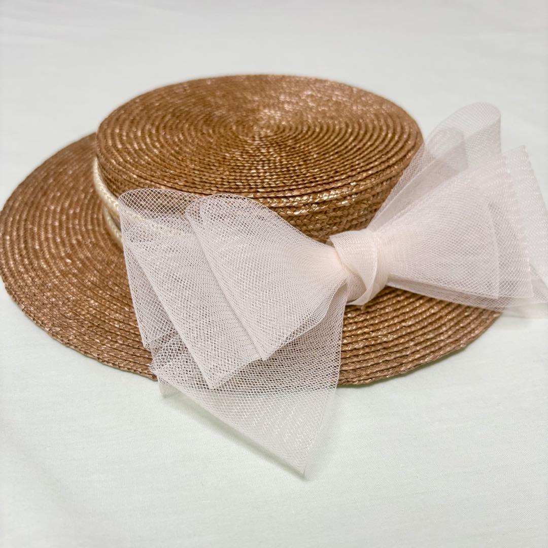 millinery mino ビッグリボンミニキャノチエ ホワイト