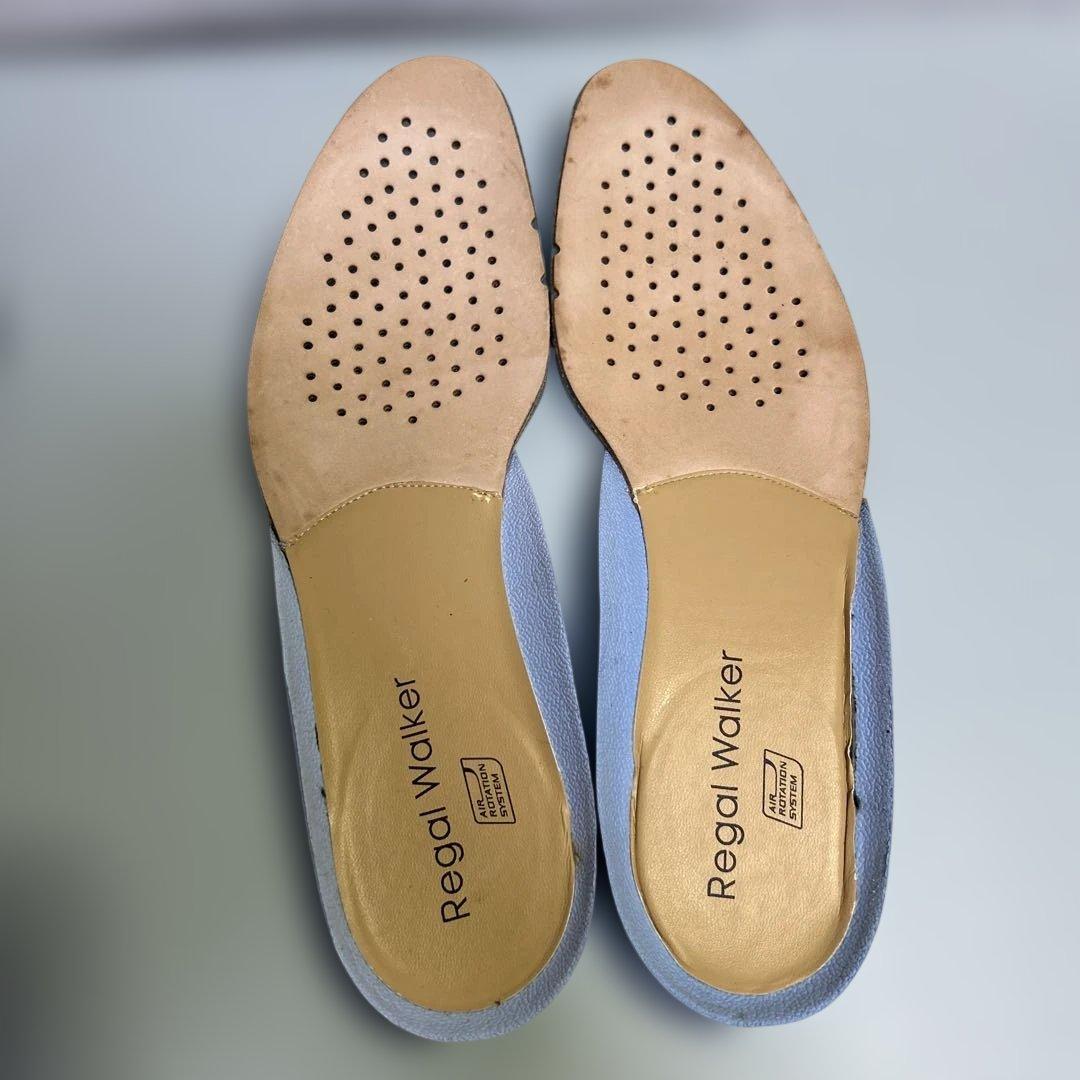 リーガルウォーカー　プレーントゥ　シボ加工　25.5 モンクストラップ　ブラック