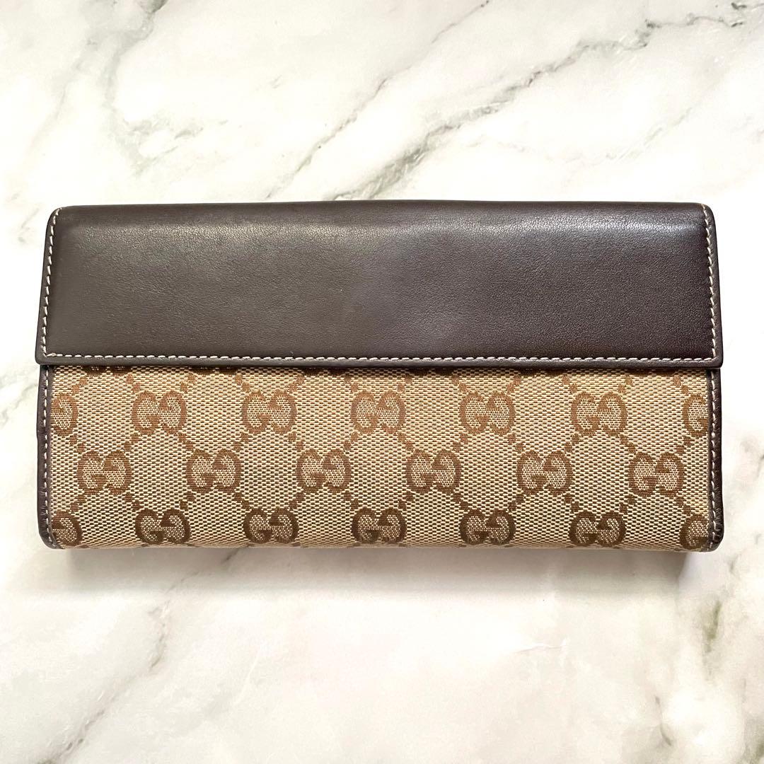 GUCCI グッチ ラブリーハート GGキャンバス 長財布　0123-⑤