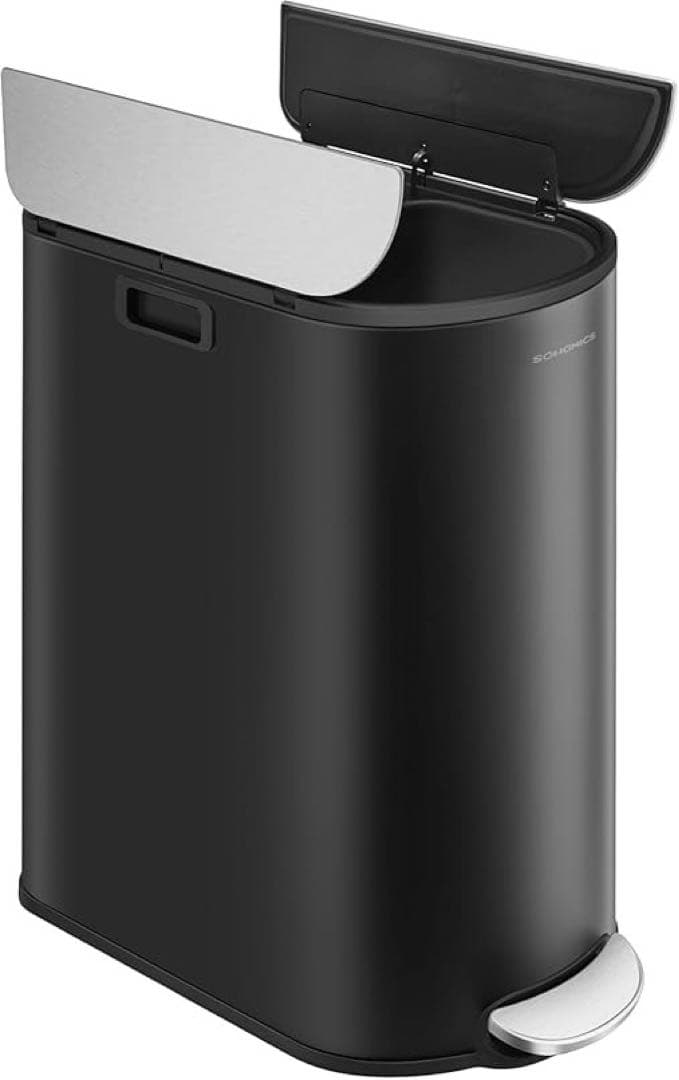 ゴミ箱 2分別 20L+30L 幅29cm 観音開き ペダル式 スリム ふた付き