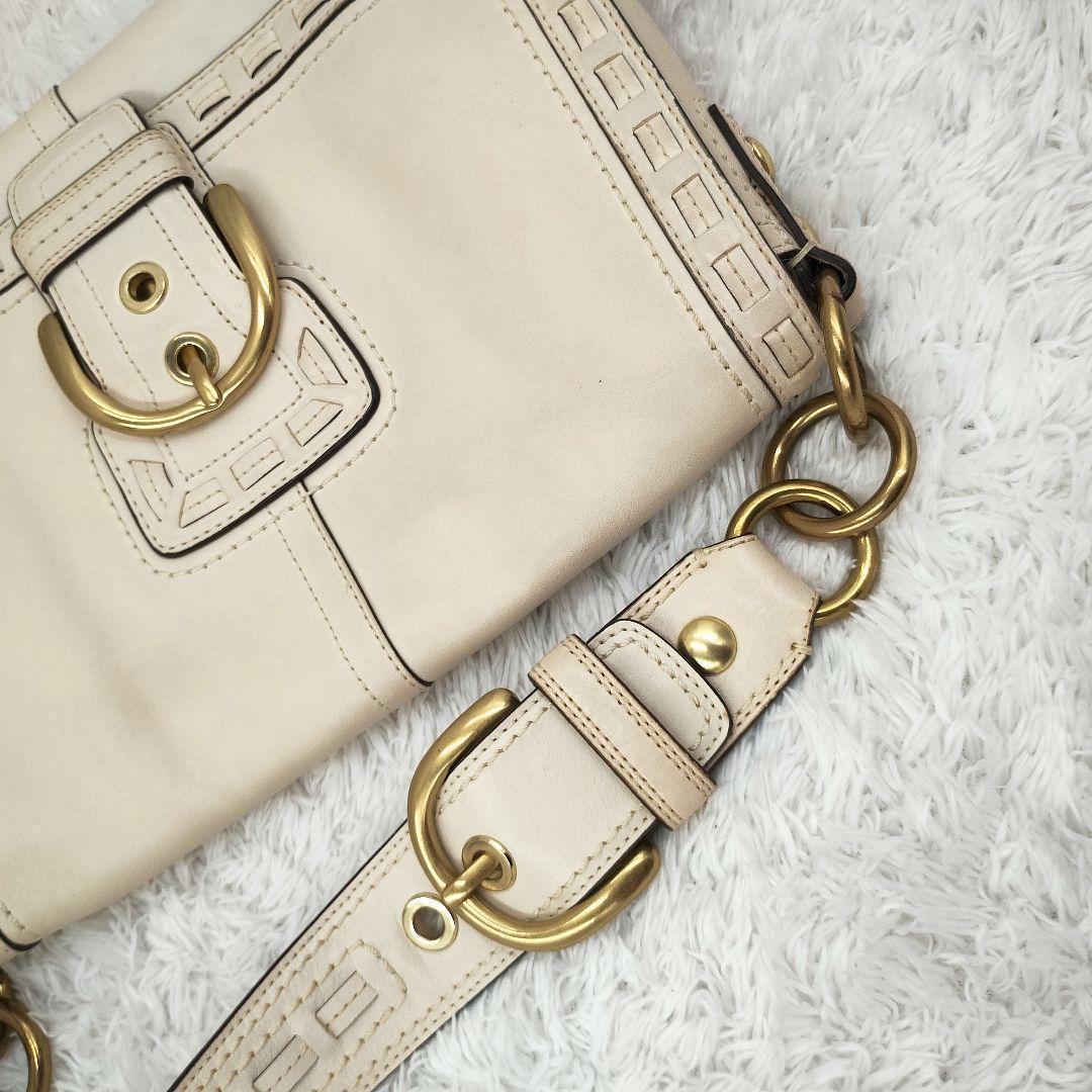 美品⭐️COACH SOHO ワンショルダーバッグ　レザー ゴールド金具 白
