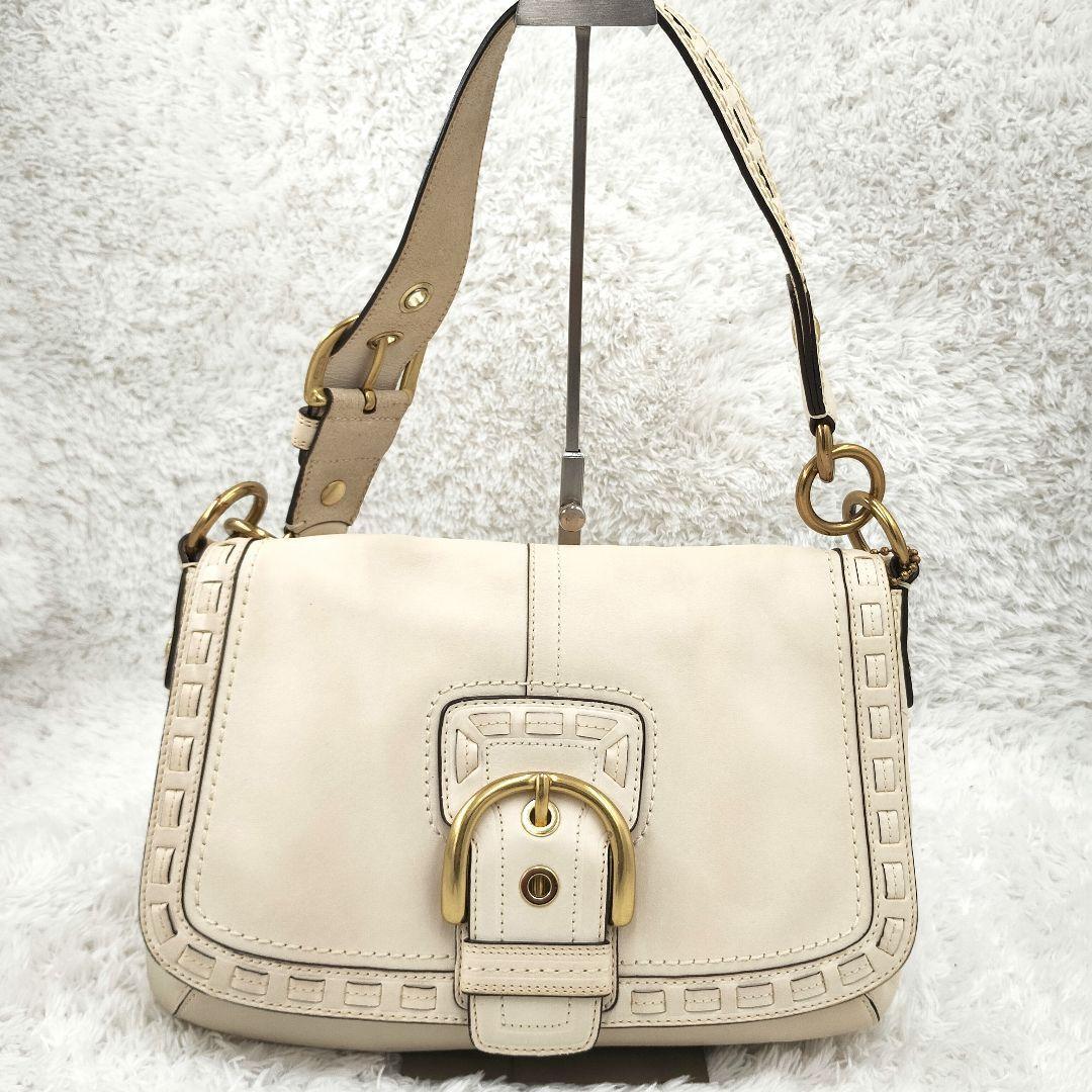 美品⭐️COACH SOHO ワンショルダーバッグ　レザー ゴールド金具 白