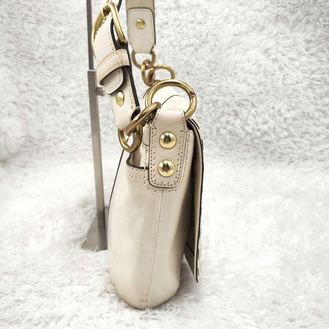 美品⭐️COACH SOHO ワンショルダーバッグ　レザー ゴールド金具 白
