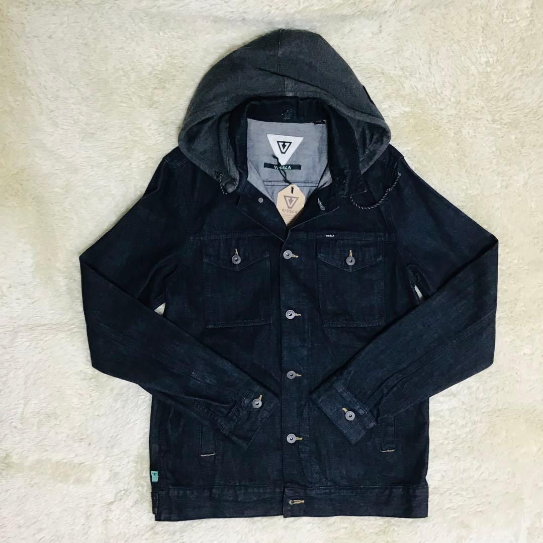 【タグ付き未使用品】VISSLA フード付きメンズデニムジャケット　ヴィスラ