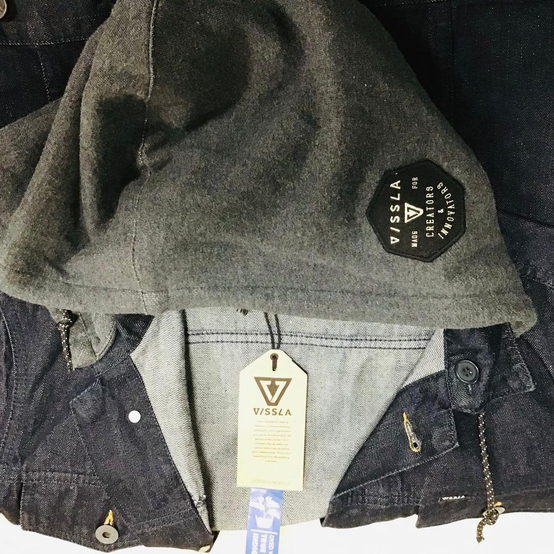 【タグ付き未使用品】VISSLA フード付きメンズデニムジャケット　ヴィスラ
