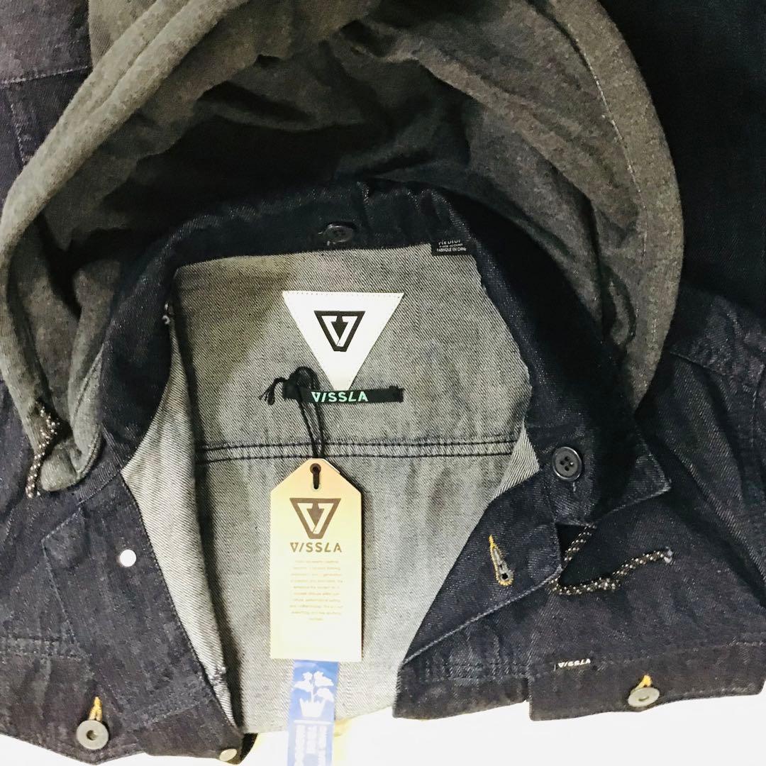 【タグ付き未使用品】VISSLA フード付きメンズデニムジャケット　ヴィスラ