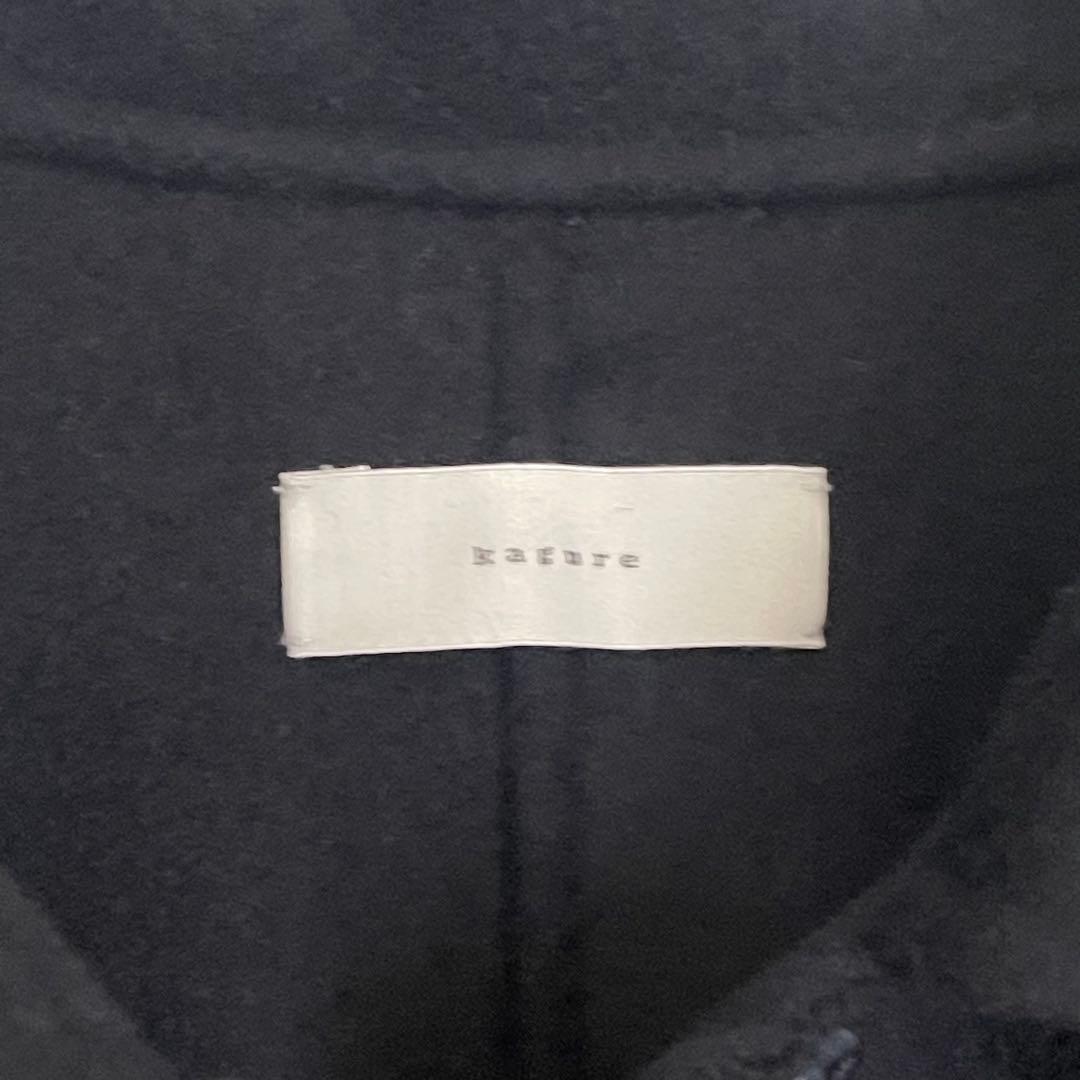 【美品】かぐれ　kagure ウールステンカラーショートコート　ネイビー