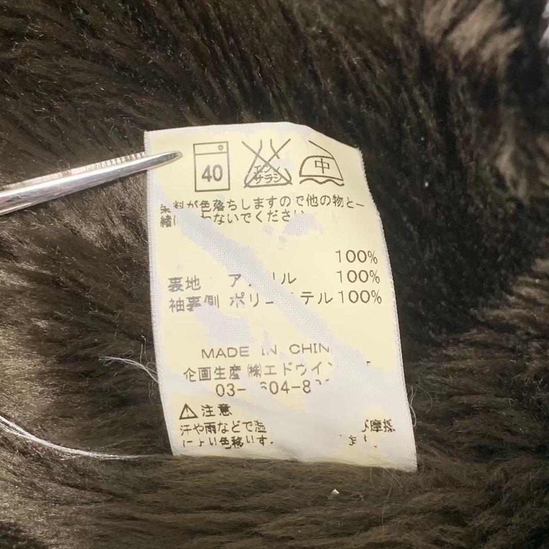 【w867】90s Wrangler ランチコート ジャケット ファー ブラック