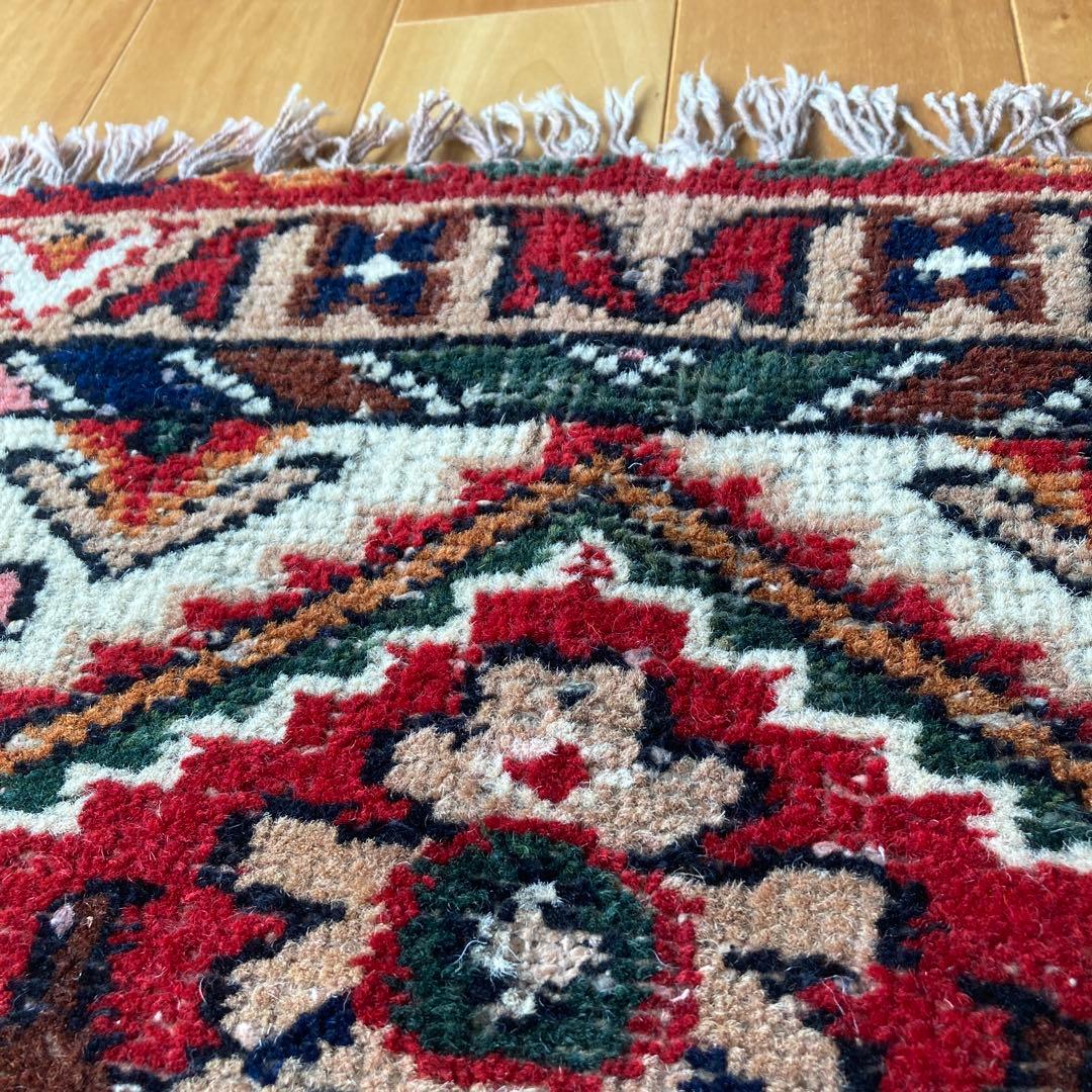 ヴィンテージラグ　トライバルラグ　インド　メダリオン