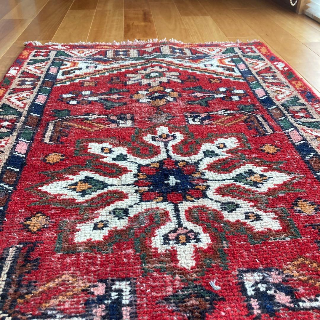 ヴィンテージラグ　トライバルラグ　インド　メダリオン