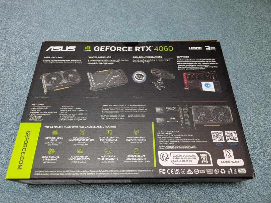 グラフィックボード・グラボ・ビデオカード ASUS GeForce RTX 4060 8GB