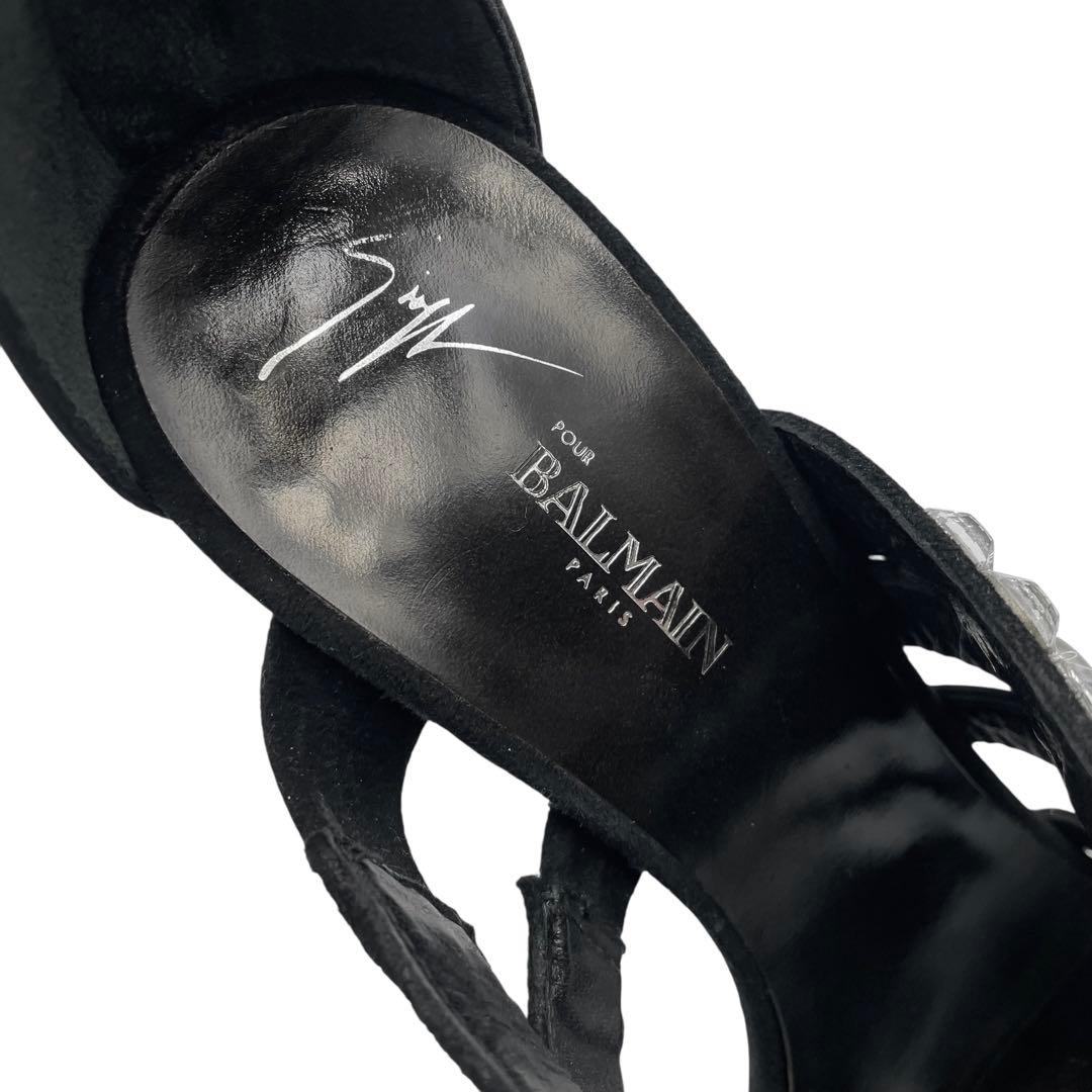 《超美品》ジュゼッペザノッティ バルマン コラボ サンダル ビジュ スタッズ