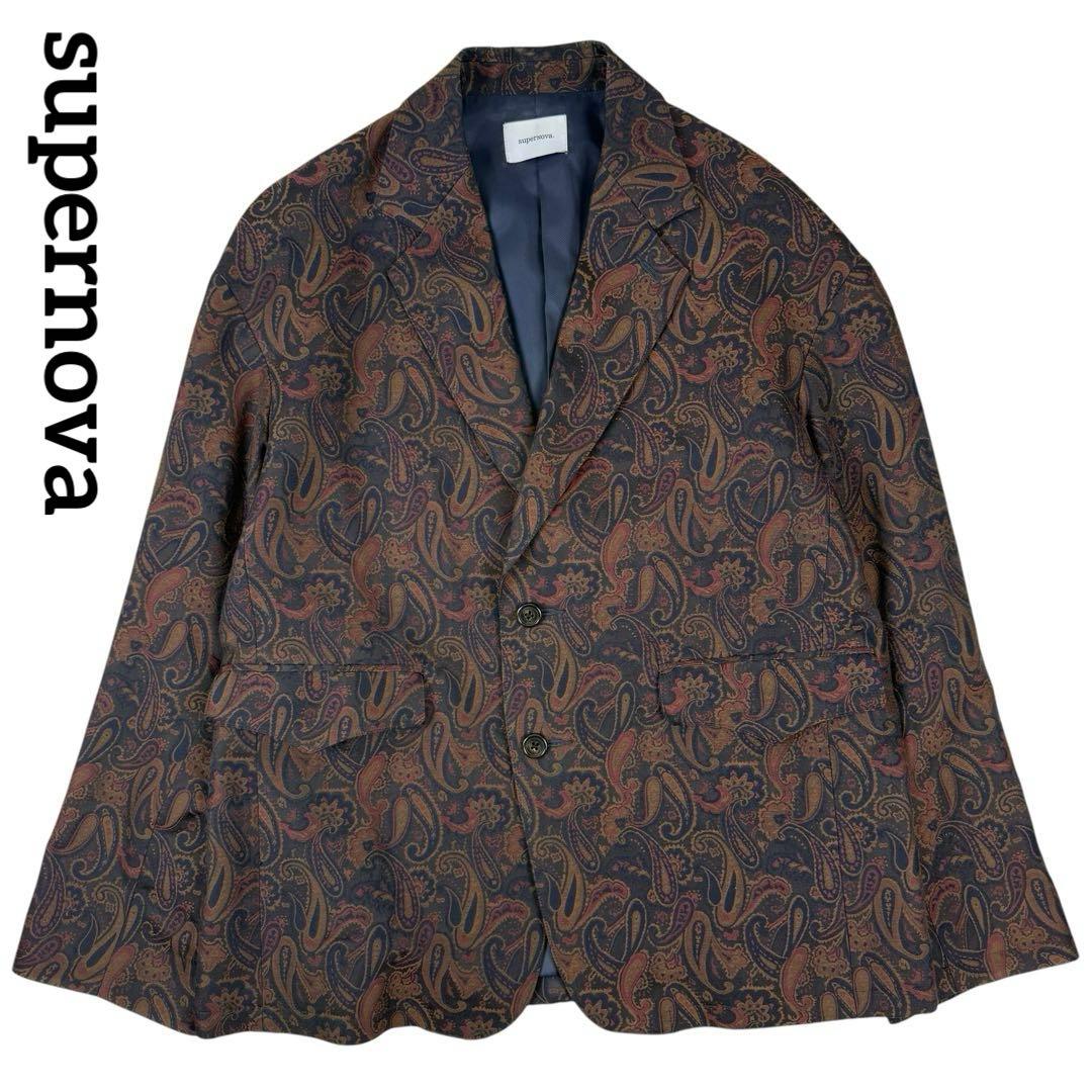 supernova スーパーノヴァ ペイズリージャガードテーラードジャケット