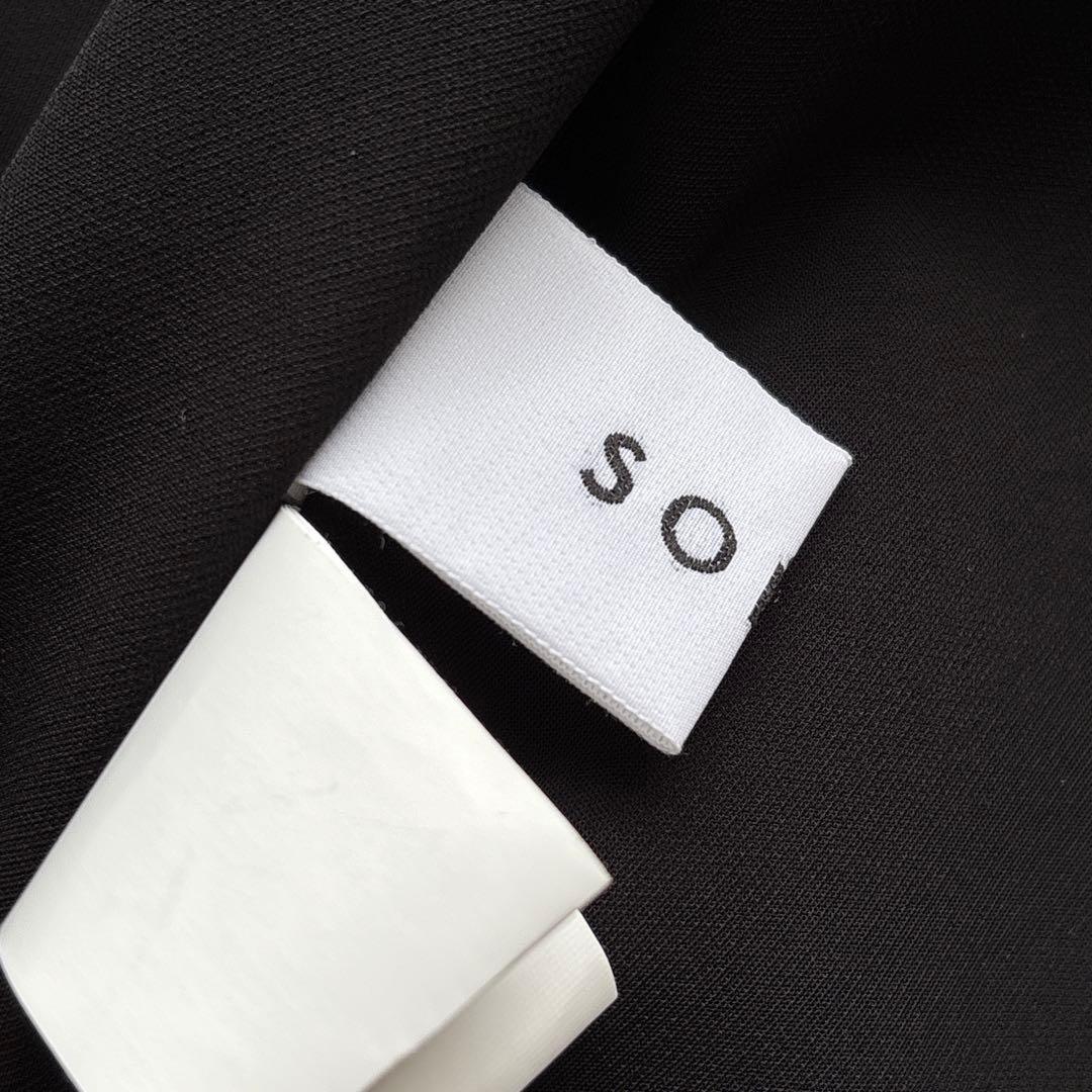 ソージュ 美品 ストレッチファインライトジャケット 黒 ブラック 羽織 Lサイズ