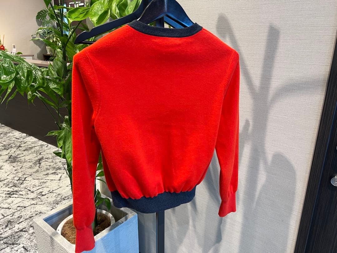 CABAN 赤(朱色)ニットカーディガン