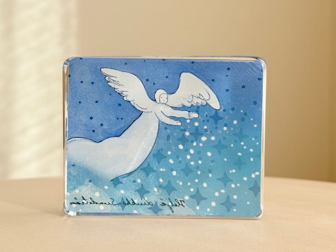 美品 天使 ガラスカード In Star Rain 箱付き ヘルヤ アラビア