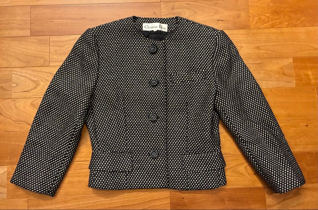 Christian Dior　クリスチャンディオール　ノーカラージャケット　L
