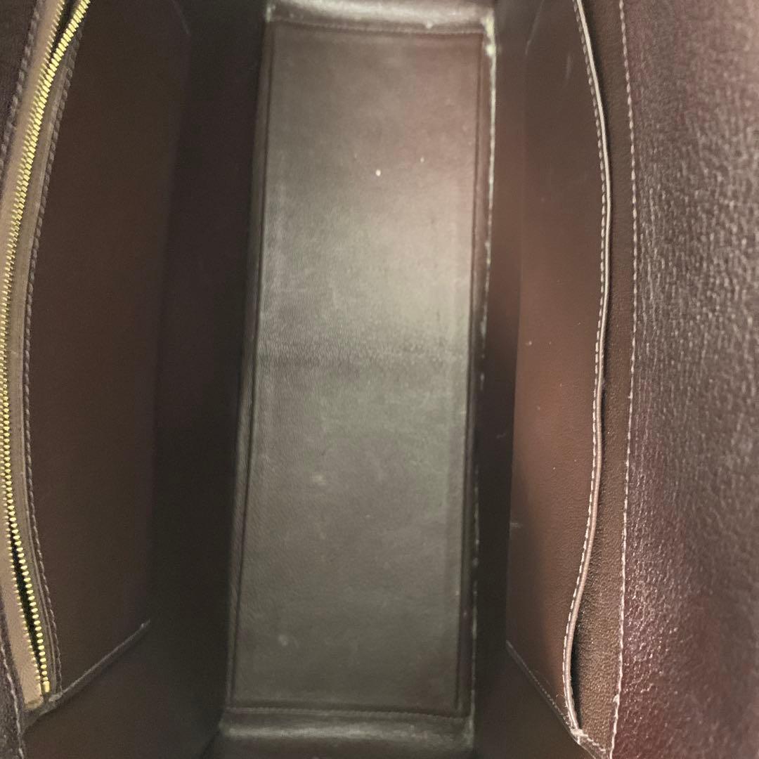 HERMES エルメスホワイトバスGMシェーブルダークブラウン