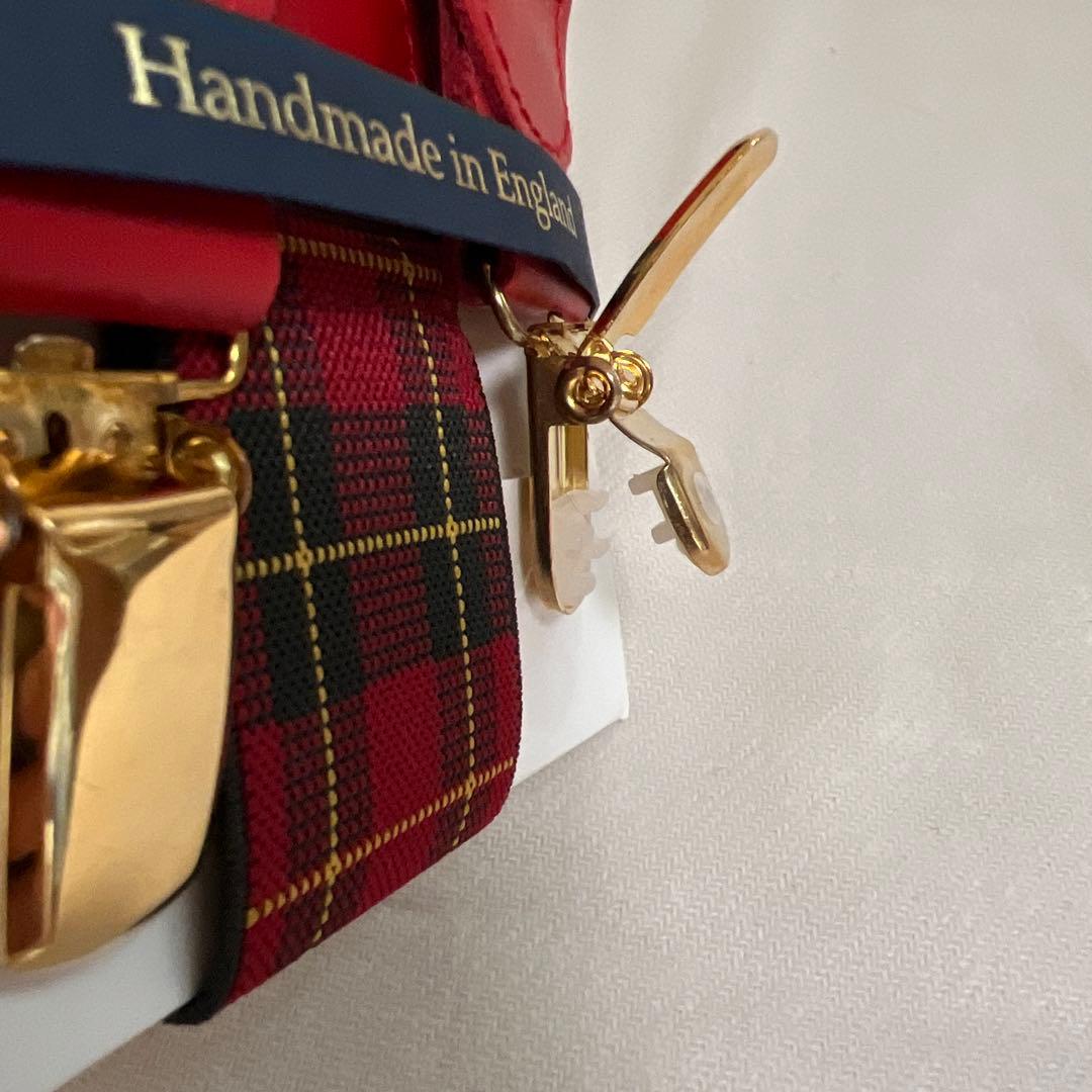 アルバートサーストン サスペンダー Sサイズ 赤チェック柄