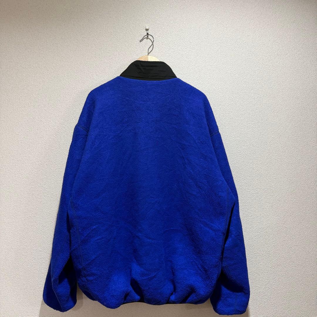 80's REI フリースジャケット ハーフジップ 青 プルオーバー L