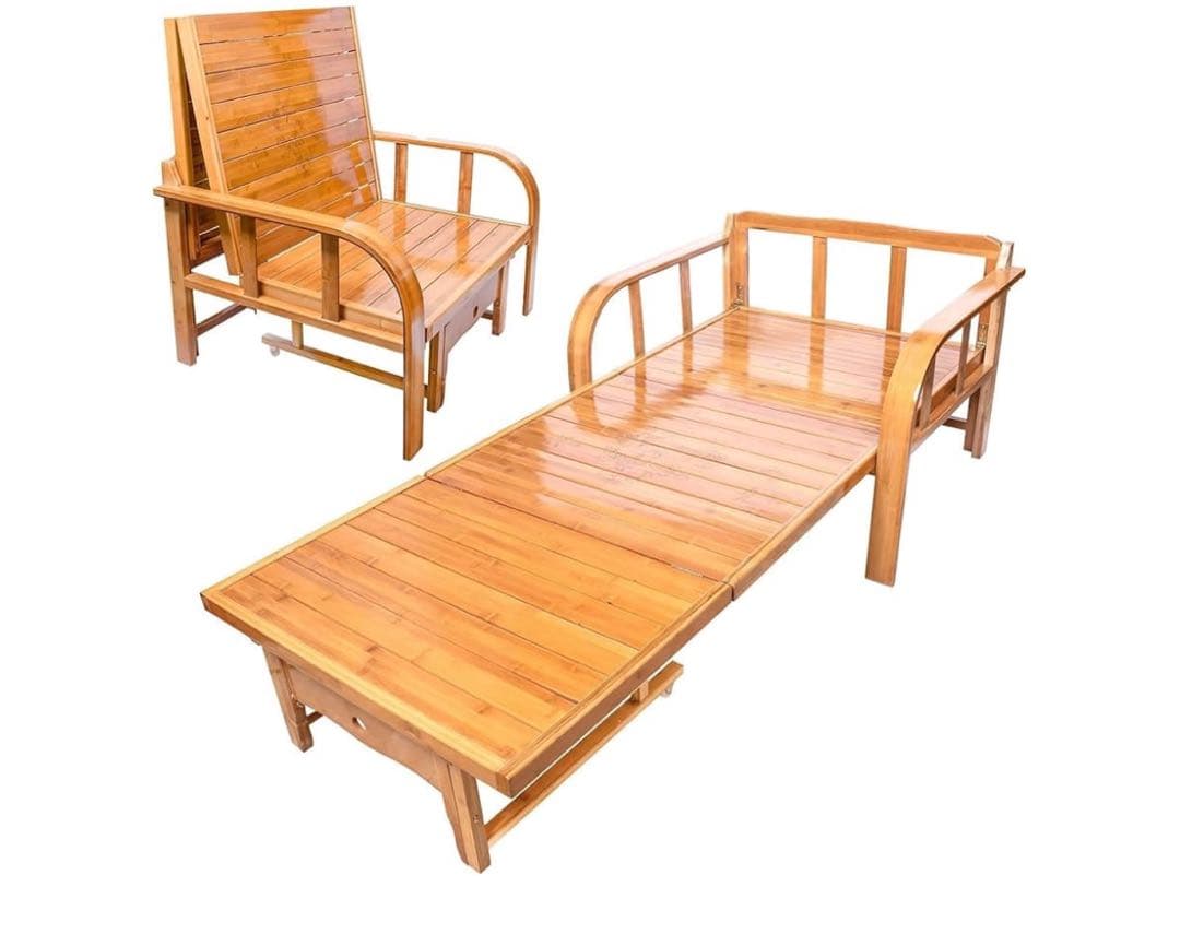 ソファーベッド 竹庭 1台2役 座椅子として 耐荷重200kg サイドレール付き