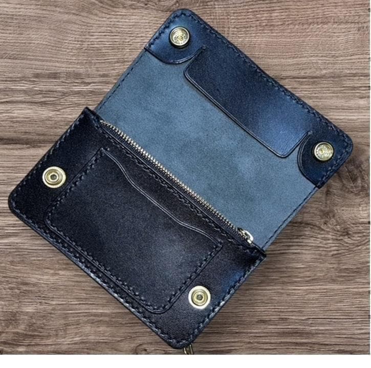 ヨッシー ⑥ミドルトラッカーウォレット/栃木レザーホック真鍮/小判カン真鍮