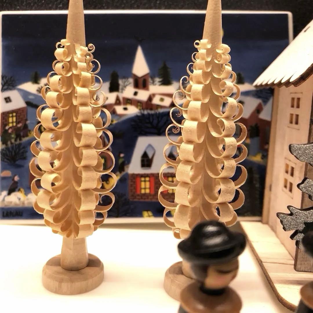 未使用　ドイツエルツ山地　木工民芸品ヴィンテージ　5名聖歌隊　削り木2本