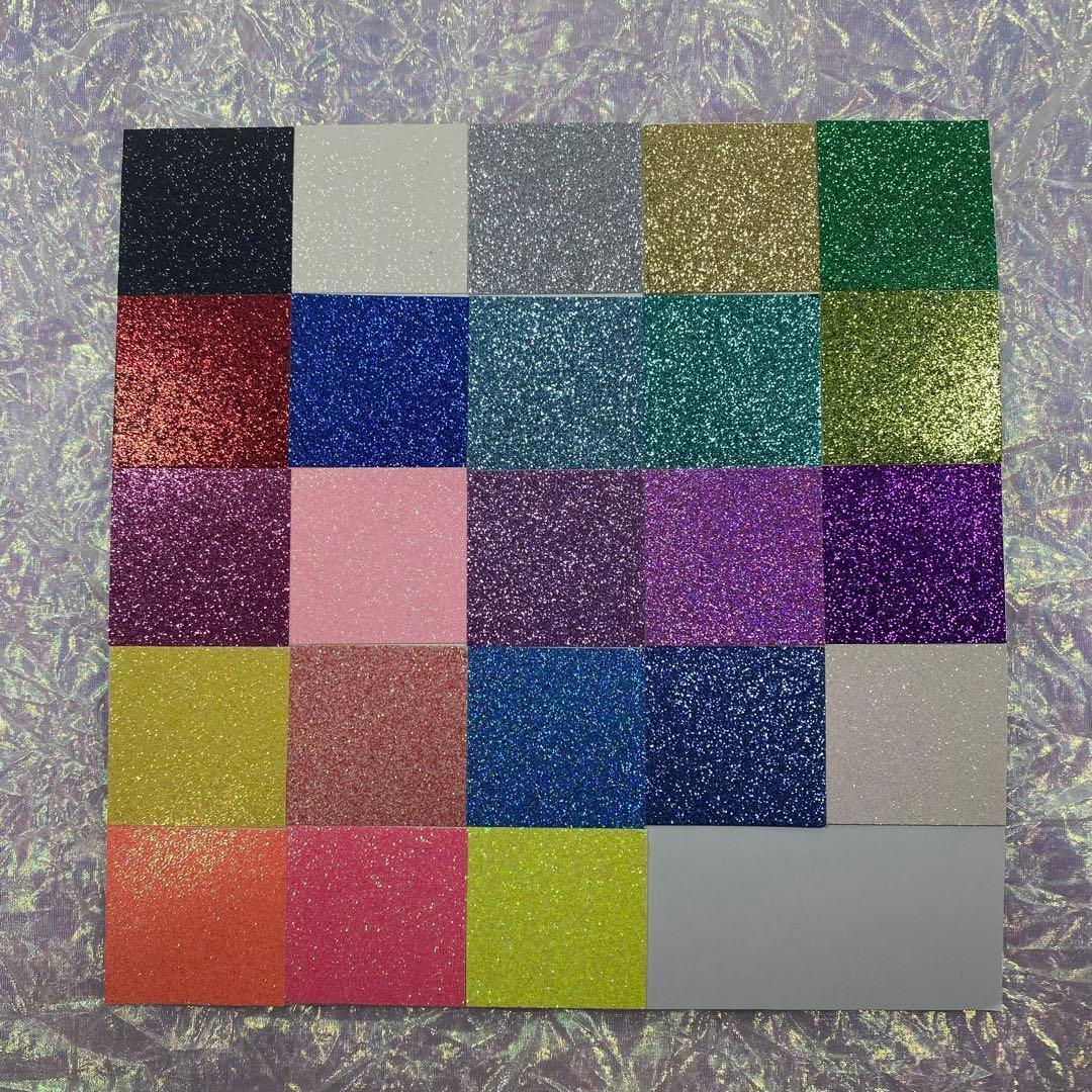 団扇屋さん　団扇素材　グリッターシート裏面厚紙　30×30cm 24