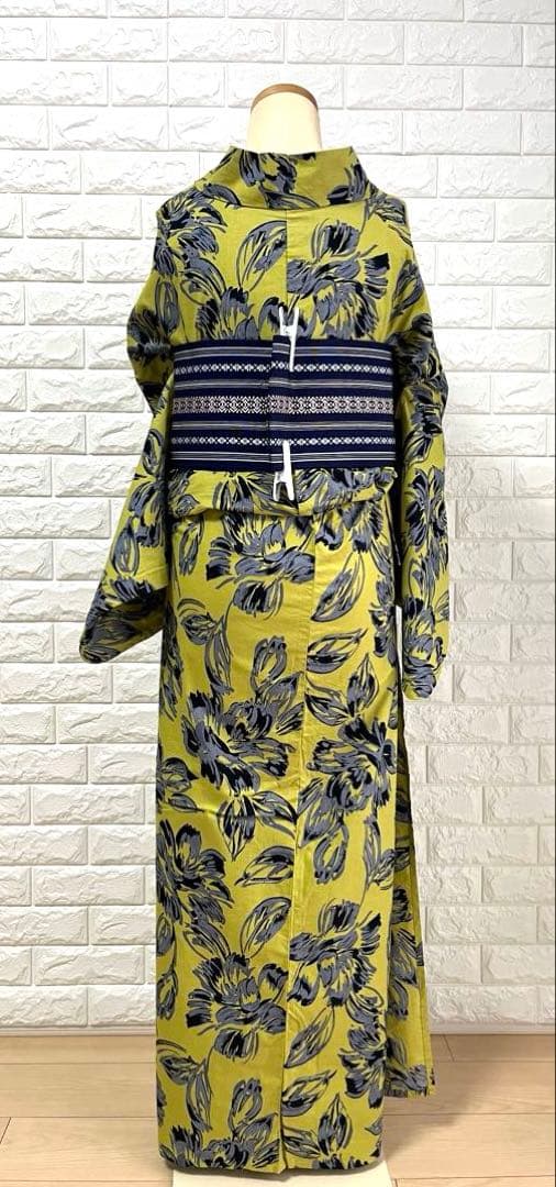 【新品未使用】しつけ付 浴衣 夏着物 単衣着物 木綿着物 トールサイズ