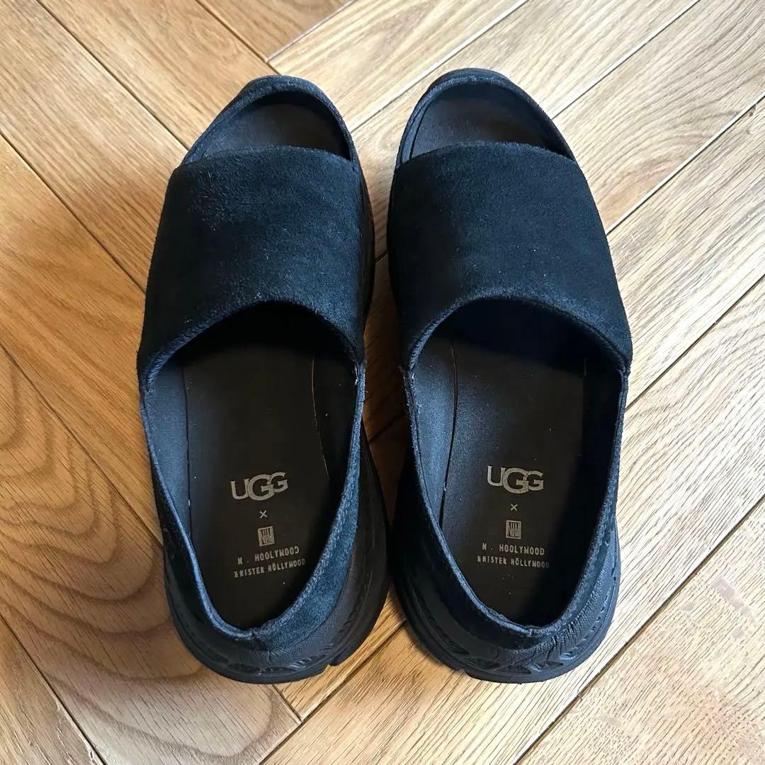 N.HOOLYWOOD × UGG サンダル 26.5cm 厚底 スエード 黒